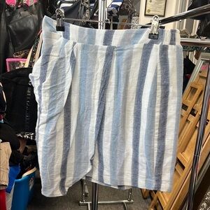 BCBGeneration Striped Skirt in Blue and White
